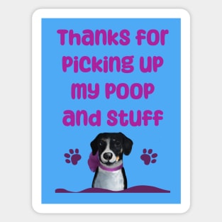 Thank you from girl dog Sticker